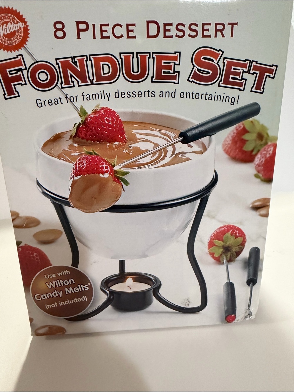 Wilton Black and White 8-Piece Dessert Fondue Set